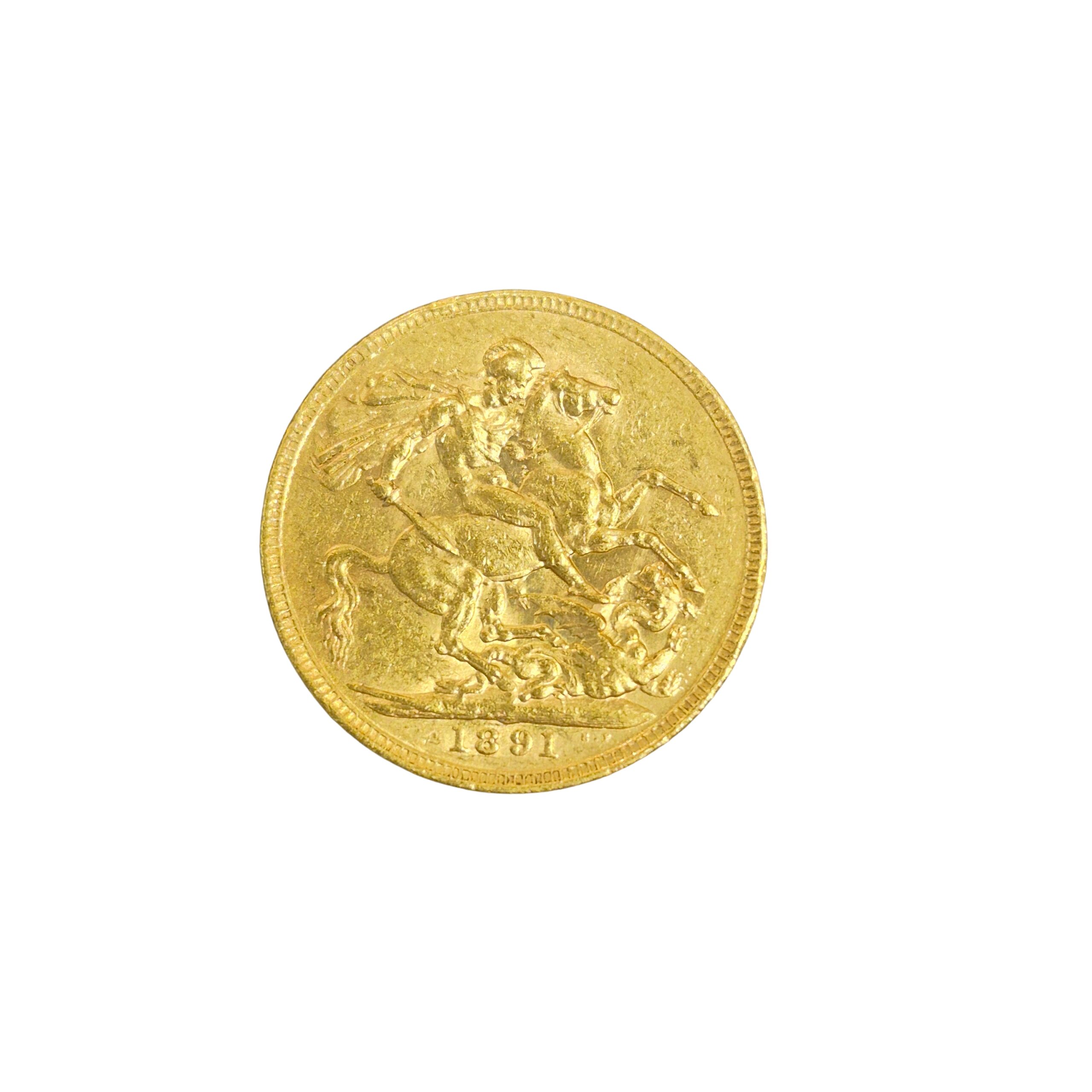 1891 Queen Victoria Jubilee Head Full Sovereign Gold Coin | Biggold - Image 3