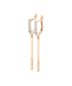 Minimalism Earring, 0.13 ct — 102-10129/3 - Image 9