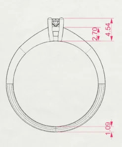 Solitaire Ring (Round), 0.06 ct — 101-10021(2.5) - Image 11