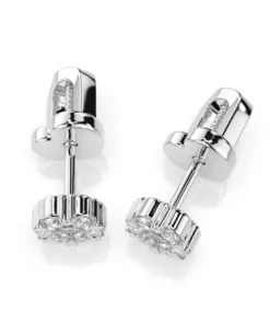 Alternative view of Illusion Earring (Round), 0.03 ct — 102-10015(2.0)