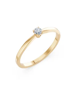 Solitaire Ring, 0.1 ct — 101-10116(3.0) - Image 4