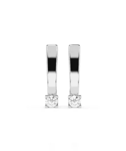 Solitaire English Lock Earring (Round), 0.15 ct — 102-10036(2.7)