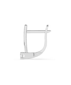 Alternative view of Solitaire English Lock Earring (Round), 0.15 ct — 102-10036(2.7)