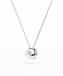 Alternative view of Solitaire Necklace (Round), 0.04 ct — 104-10015(2.2)