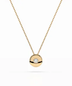Solitaire Necklace (Round), 0.04 ct — 104-10015(2.2) - Image 4