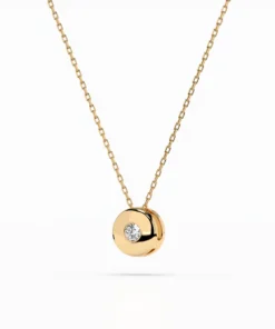 Solitaire Necklace (Round), 0.04 ct — 104-10015(2.2) - Image 5