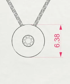 Solitaire Necklace (Round), 0.04 ct — 104-10015(2.2) - Image 10