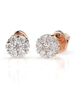 Illusion Earring (Round), 0.03 ct — 102-10015(2.0) - Image 7