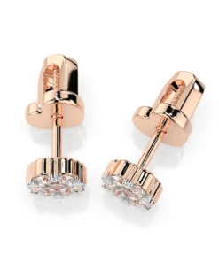 Illusion Earring (Round), 0.03 ct — 102-10015(2.0) - Image 8