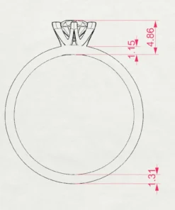 Solitaire Ring (Round), 0.4 ct — 101-10040(4.7) - Image 11