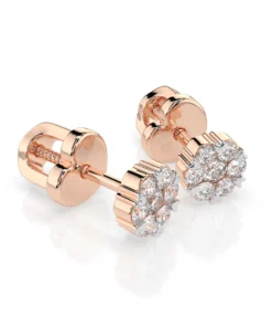 Illusion Earring (Round), 0.03 ct — 102-10015(2.0) - Image 9