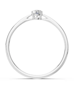 Alternative view of Solitaire Ring (Round), 0.15 ct — 101-10012/1(3.4)