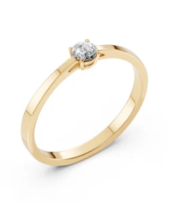 Solitaire Ring (Round), 0.15 ct — 101-10012/1(3.4) - Image 4