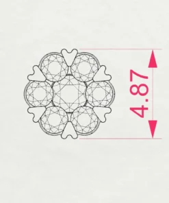 Illusion Earring (Round), 0.03 ct — 102-10015(2.0) - Image 10