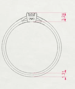 Solitaire Ring (Round), 0.2 ct — 101-10012/1(3.7) - Image 11