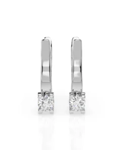 Solitaire English Lock Earring (Round), 0.2 ct — 102-10022(3.0)