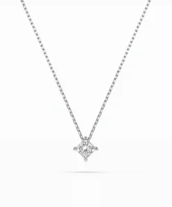 Solitaire Necklace (Princess), 0.1 ct — 104-10055(2.5)PR