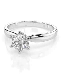 Solitaire Ring (Round), 0.7 ct — 101-10040(5.7) - Image 3