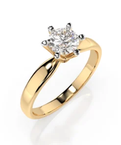 Solitaire Ring (Round), 0.7 ct — 101-10040(5.7) - Image 4