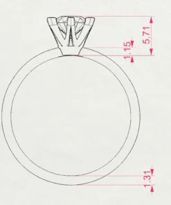Solitaire Ring (Round), 0.5 ct — 101-10040(5.1) - Image 11