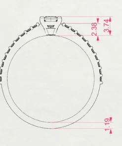 Solitaire Eternity Ring (Round), 0.1 ct — 101-10116/2(3.0) - Image 11