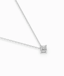 Solitaire Necklace (Princess), 0.1 ct — 104-10055(2.5)PR - Image 3