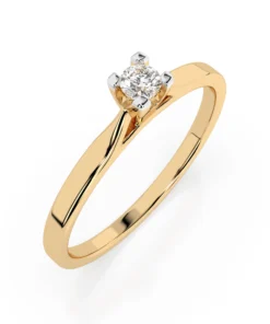 Solitaire Ring (Round), 0.06 ct — 101-10034(2.5) - Image 4