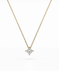 Solitaire Necklace (Princess), 0.1 ct — 104-10055(2.5)PR - Image 4