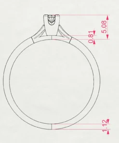 Solitaire Ring (Round), 0.06 ct — 101-10034(2.5) - Image 11