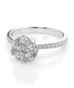 Illusion Ring (Round), 0.15 ct — 101-10015/4(3.4) - Image 3