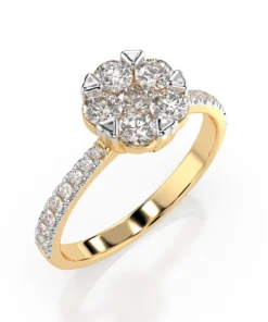 Illusion Ring (Round), 0.15 ct — 101-10015/4(3.4) - Image 4
