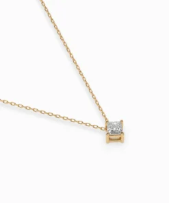 Solitaire Necklace (Princess), 0.1 ct — 104-10055(2.5)PR - Image 6