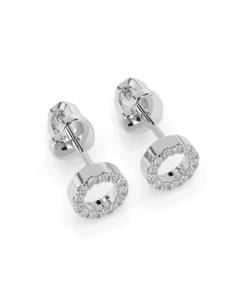 Alternative view of Minimalism Earring (Round), 0.16 ct — 102-10055