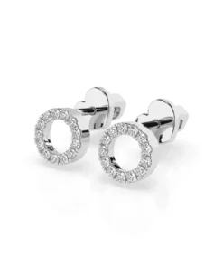 Minimalism Earring (Round), 0.16 ct — 102-10055 - Image 3