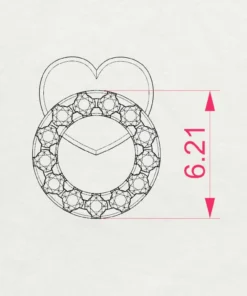 Minimalism Earring (Round), 0.16 ct — 102-10055 - Image 10