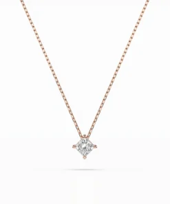 Solitaire Necklace (Princess), 0.1 ct — 104-10055(2.5)PR - Image 7