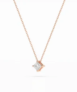 Solitaire Necklace (Princess), 0.1 ct — 104-10055(2.5)PR - Image 8