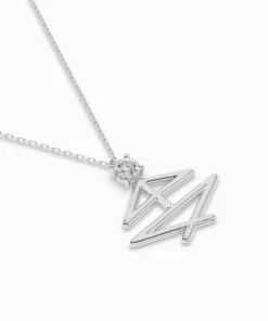 Minimalism Necklace (Round), 0.1 ct — 104-10064 - Image 3