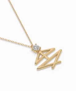 Minimalism Necklace (Round), 0.1 ct — 104-10064 - Image 6
