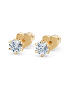 Solitaire Butterfly Earring, 0.6 ct — 102-10040/1(4.2) - Image 5
