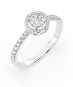 Illusion Ring (Round), 0.1 ct — 101-10018(3.0)