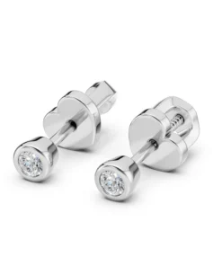 Solitaire Butterfly Earring (Round), 0.09 ct — 102-10010(2.3) - Image 3