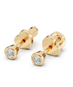 Solitaire Butterfly Earring (Round), 0.09 ct — 102-10010(2.3) - Image 6