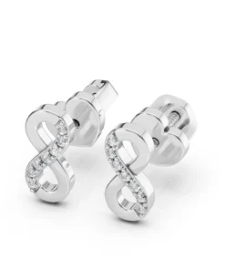 Minimalism Earring (Round), 0.09 ct — 102-10092 - Image 3