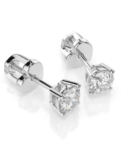 Solitaire Butterfly Earring (Round), 0.5 ct — 102-10012/1(4.0) - Image 3