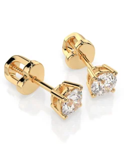 Solitaire Butterfly Earring (Round), 0.5 ct — 102-10012/1(4.0) - Image 6