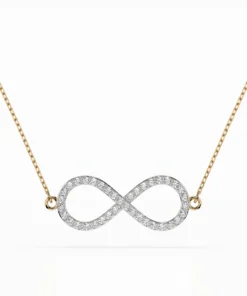 Minimalism Necklace (Round), 0.19 ct — 104-10068 - Image 4