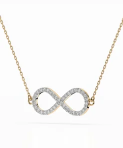 Minimalism Necklace (Round), 0.19 ct — 104-10068 - Image 5