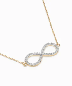 Minimalism Necklace (Round), 0.19 ct — 104-10068 - Image 6