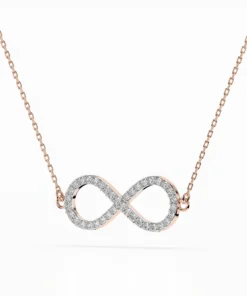 Minimalism Necklace (Round), 0.19 ct — 104-10068 - Image 8